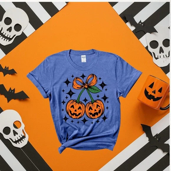 Halloween Cherries Pumpkin Shirt - Picture 3 of 7